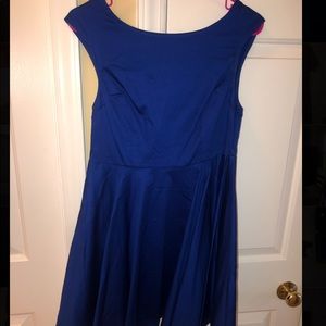 Royal Blue Fit+Flare Dress